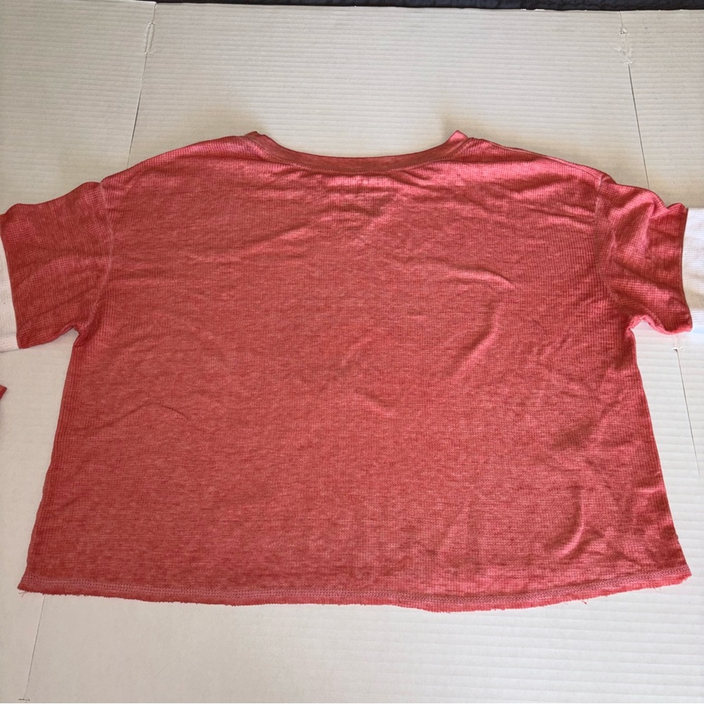Fifth Sun Coral Long Sleeve Shirt with West Coast Graphic and sports striped - Picture 3 of 6